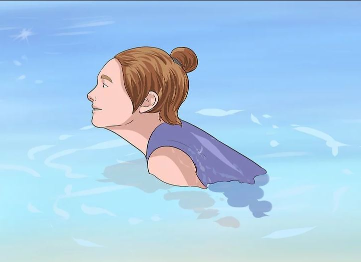 girl in water clipart