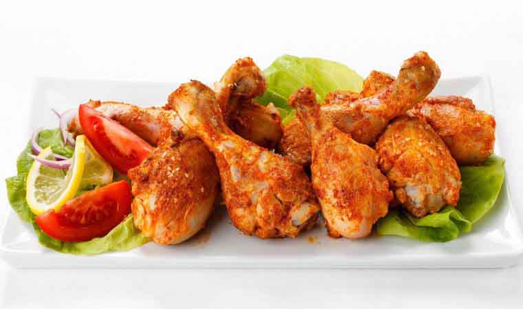 غذای پروتئینی مرغ و سبزیجات