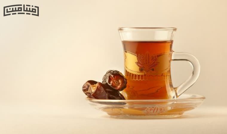 خواص خرما با چای