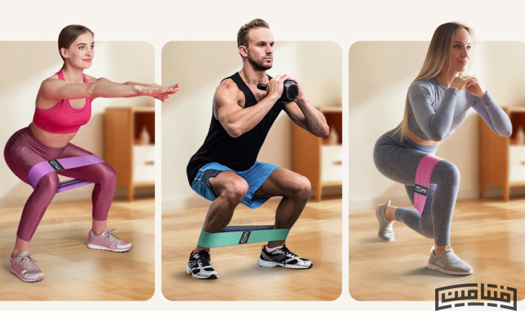 تمرین با کش لوپ برای پا