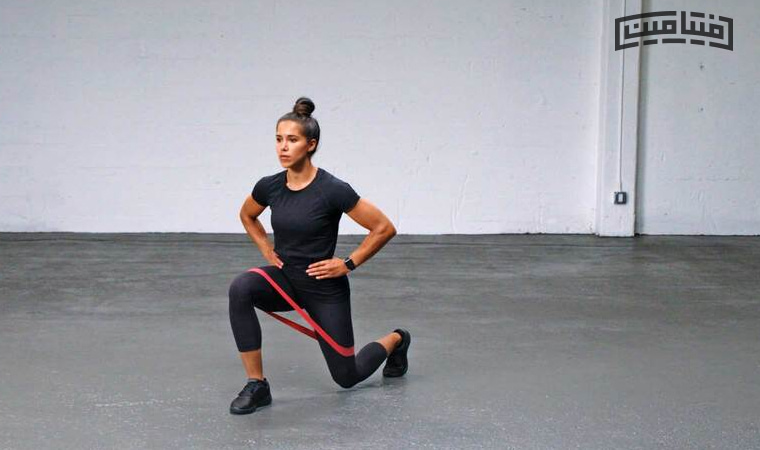 تمرین با کش لوپ برای پا