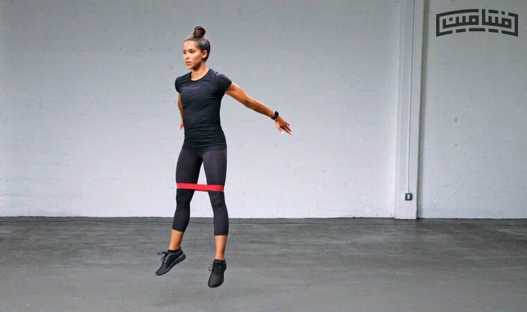 تمرین با کش لوپ برای پا