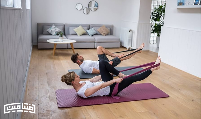 ورزش با کش پیلاتس برای بانوان